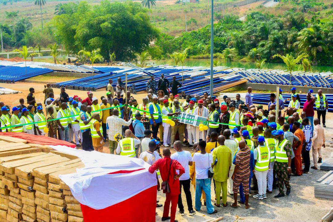 Operation Light Up Mbaike solar streetlight distribution in Mbaitoli Ikeduru Federal Constituency